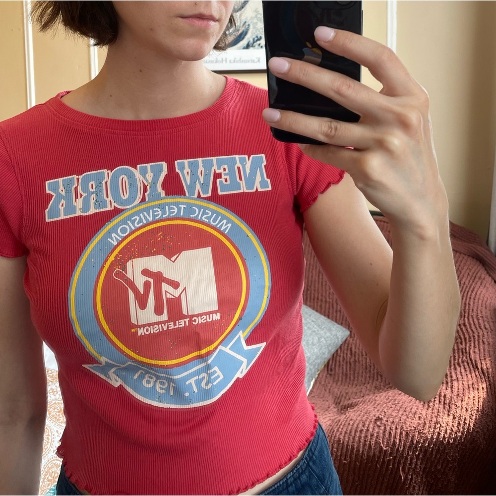 Thrifted ribbed T shirt
